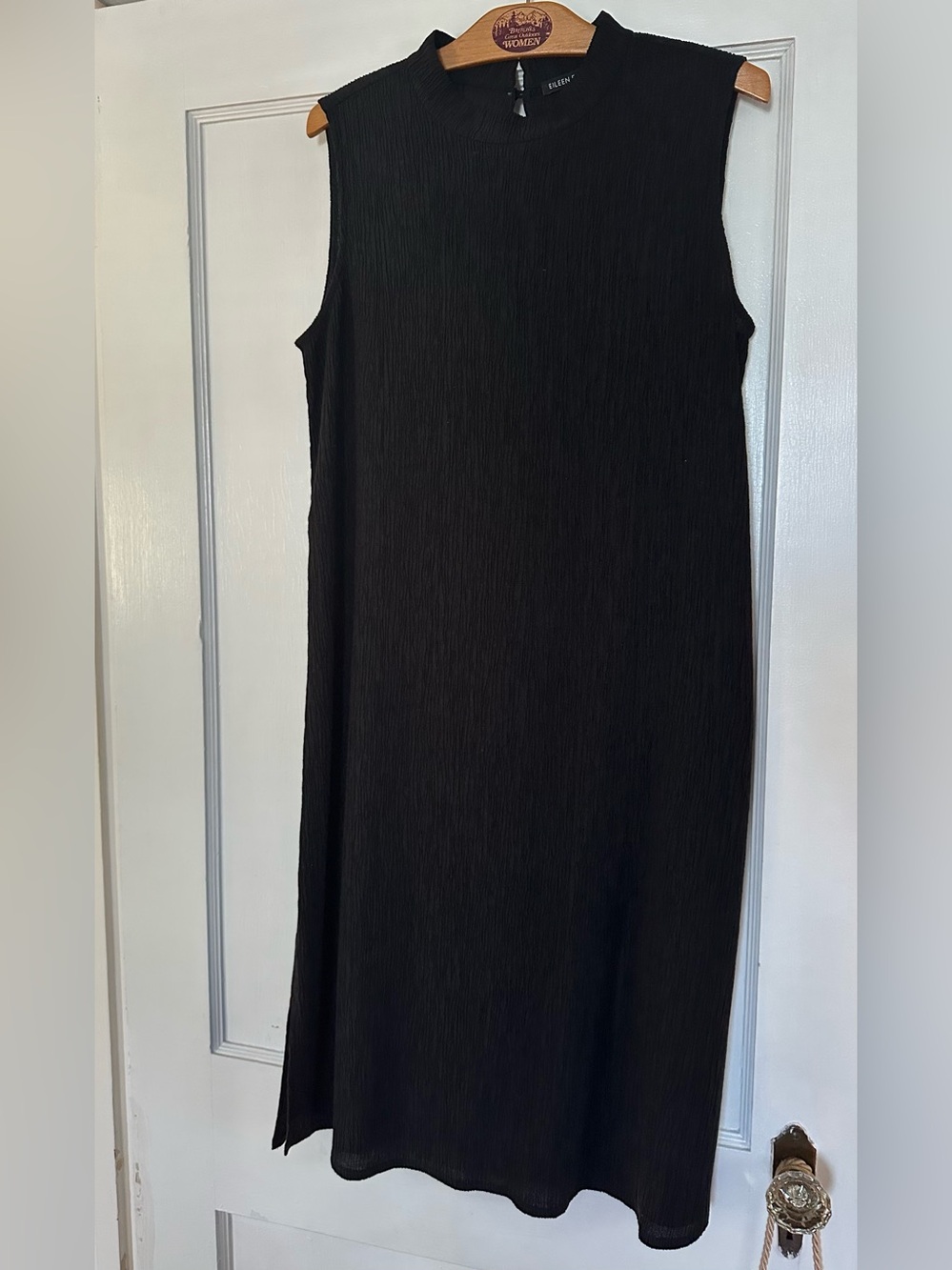 Eileen Fisher Little Black (Dream) Sleeveless Midi Dress NWOT